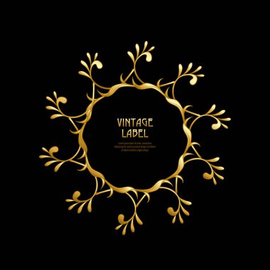 Ürün veya kozmetik art nouveau tarzında, vintage, eski, retro tarzı için etiket.