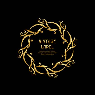 Ürün veya kozmetik art nouveau tarzında, vintage, eski, retro tarzı için etiket.