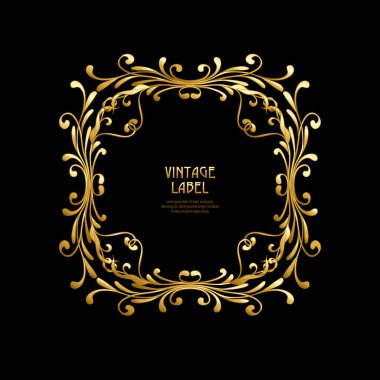 Ürün veya kozmetik art nouveau tarzında, vintage, eski, retro tarzı için etiket.