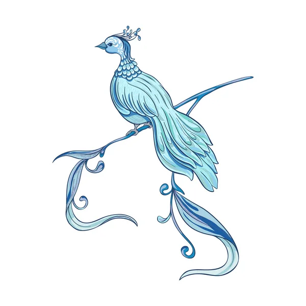 Oiseau décoratif De style art nouveau — Image vectorielle