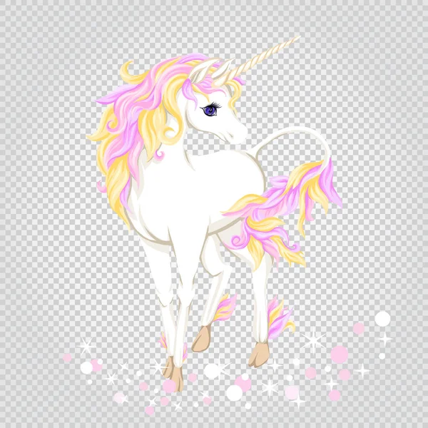 Unicorn. Ilustrasi vektor . - Stok Vektor