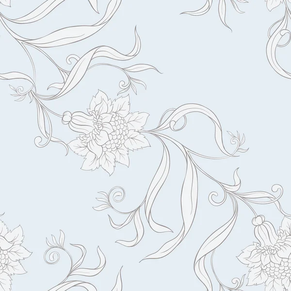 Floral seamless pattern, background  In art nouveau style, — Stock Vector