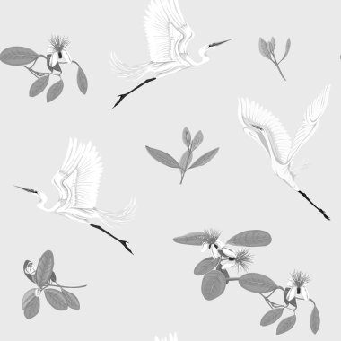 Dikişsiz desen, feijoa çiçek açan çiçekler ile çiçek desenli arka plan