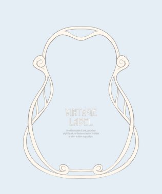 Ürün veya kozmetik art nouveau tarzında, vintage, eski, retro tarzı için etiket.