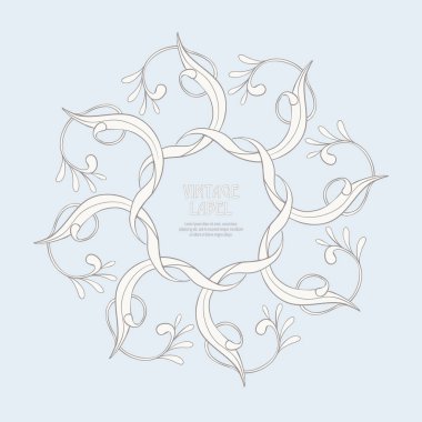 Ürün veya kozmetik art nouveau tarzında, vintage, eski, retro tarzı için etiket.
