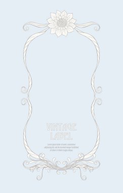 Ürün veya kozmetik art nouveau tarzında, vintage, eski, retro tarzı için etiket.