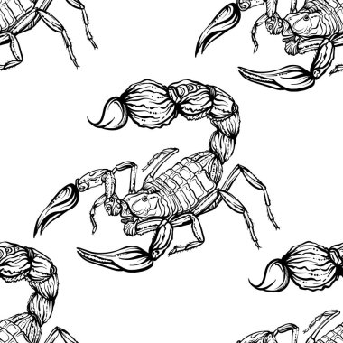 Dikişsiz desen, etnik desenli süslü hayvan ile arka plan