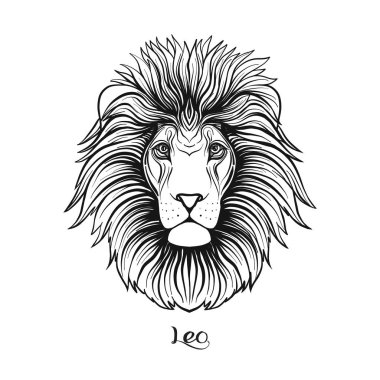 Zodyak işareti. Astrolojik burç koleksiyonu. Vektör çizim