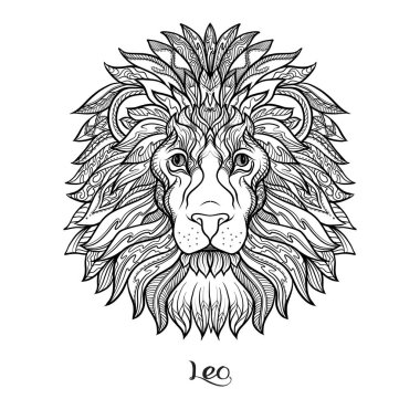 leo zodiac sign coloring book free vector eps cdr ai svg vector illustration graphic art