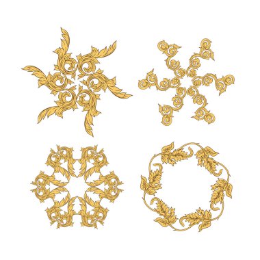 Çin Ulusal süs. Öğeleri kümesi. Vektör çizim.