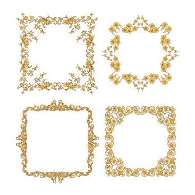 Çin Ulusal süs. Öğeleri kümesi. Vektör çizim.