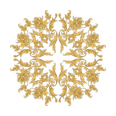 Çin Ulusal süs. Mandala öğesi. Vektör çizim.