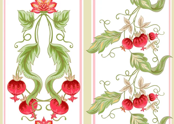 Patrón Sin Costuras Con Flores Ornamentales Estilizadas Estilo Retro Vintage — Vector de stock