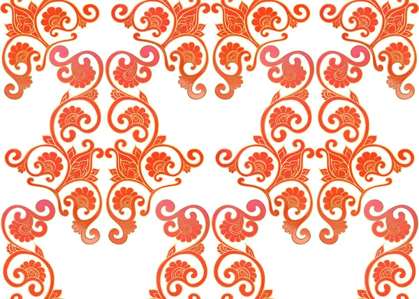 Traditional Chinese Seamless Pattern Ornament Colored Vector Illustration Isolated White — Stock Vector