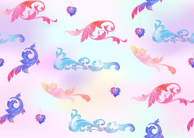 Geleneksel Çin dikişsiz desen, süs. Renkli vektör çizim.