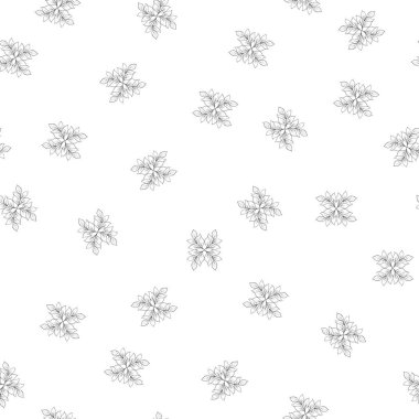 Çiçek desenli sorunsuz ile arka planda art nouveau tarzında, vintage, eski, retro tarzı. Anahat el vektör çizim çizimi