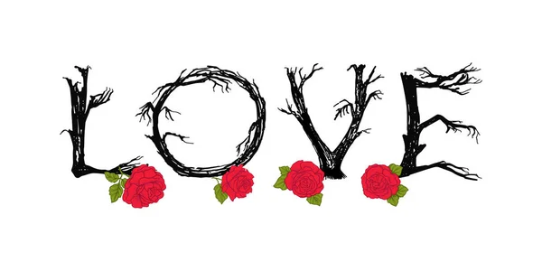Slogan Amour Illustration Vectorielle — Image vectorielle