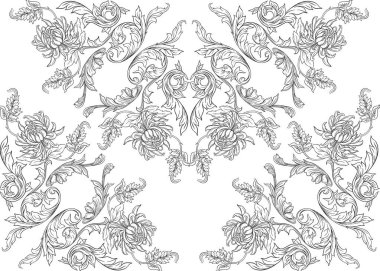 Geleneksel Çin dikişsiz desen, süs