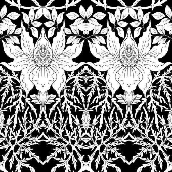 Motif floral sans couture, — Image vectorielle