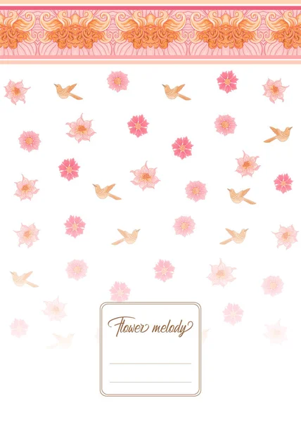 花卉图案，背景 — 图库矢量图片