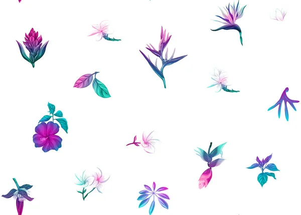 Modèle sans couture, fond avec des plantes tropicales , — Image vectorielle