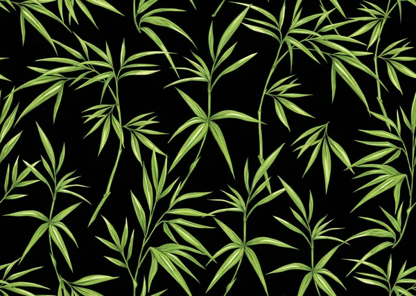 Sömlöst mönster, bakgrund med tropiska växter — Stock vektor