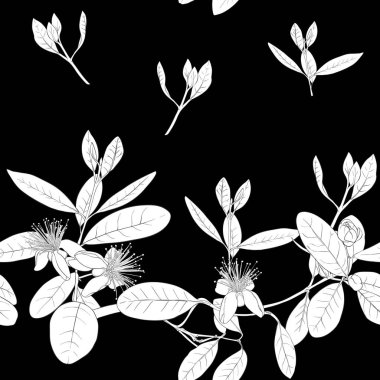 Kusursuz desen, arka plan. tropikal bitkiler ile