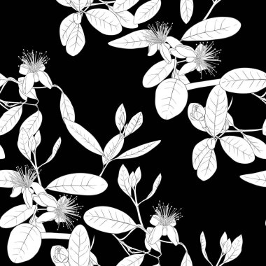 Kusursuz desen, arka plan. tropikal bitkiler ile