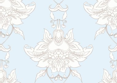 Vintage tarzda stilize süs çiçekleri