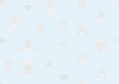 Vintage tarzda stilize süs çiçekleri