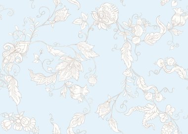 Vintage tarzda stilize süs çiçekleri