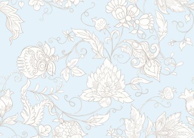 Vintage tarzda stilize süs çiçekleri