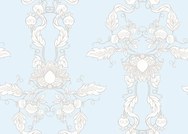 Flores ornamentales estilizadas en estilo vintage — Vector de stock