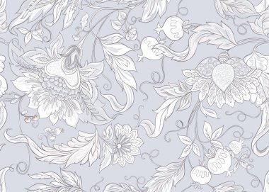 Vintage tarzda stilize süs çiçekleri