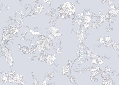 Vintage tarzda stilize süs çiçekleri