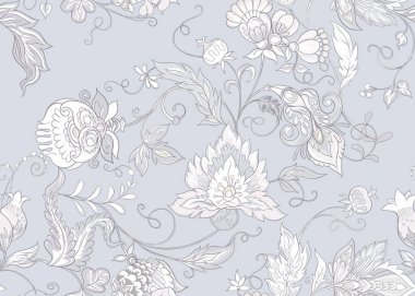 Vintage tarzda stilize süs çiçekleri