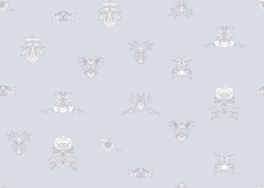 Vintage tarzda stilize süs çiçekleri