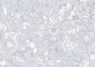 Vintage tarzda stilize süs çiçekleri