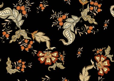 fantezi çiçek seamless modeli