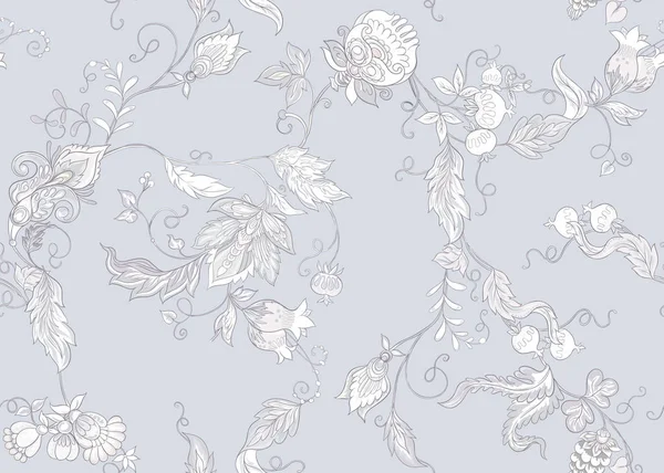 Стилізовані декоративні квіти в вінтажному стилі — стоковий вектор