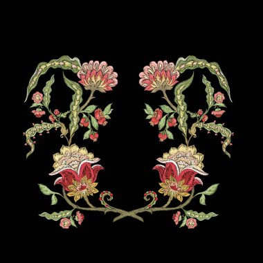 fantezi çiçek seamless modeli