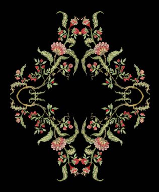 fantezi çiçek seamless modeli