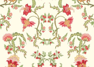 Şekillendirilmiş süs çiçekleriyle kusursuz desen 