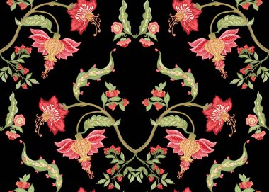 Şekillendirilmiş süs çiçekleriyle kusursuz desen 