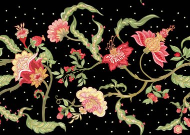 Şekillendirilmiş süs çiçekleriyle kusursuz desen 