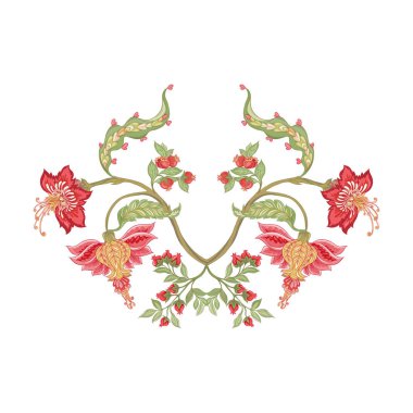 Şekillendirilmiş süs çiçekleriyle kusursuz desen 