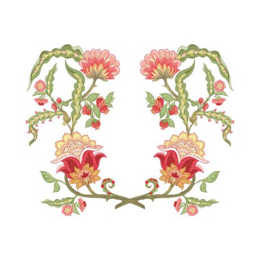 Şekillendirilmiş süs çiçekleriyle kusursuz desen 