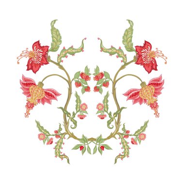 Şekillendirilmiş süs çiçekleriyle kusursuz desen 