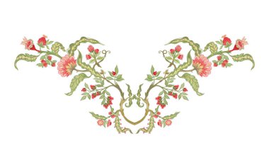 Şekillendirilmiş süs çiçekleriyle kusursuz desen 