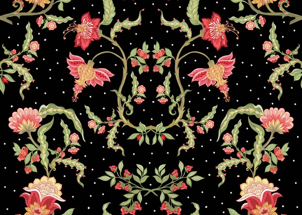 Безшовний візерунок зі стилізованими декоративними квітами — стоковий вектор